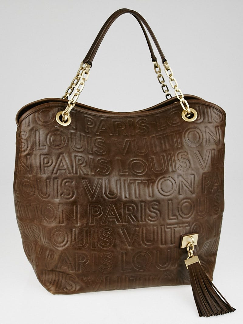 Louis Vuitton Limited Edition Chocolate Leather Paris Souple