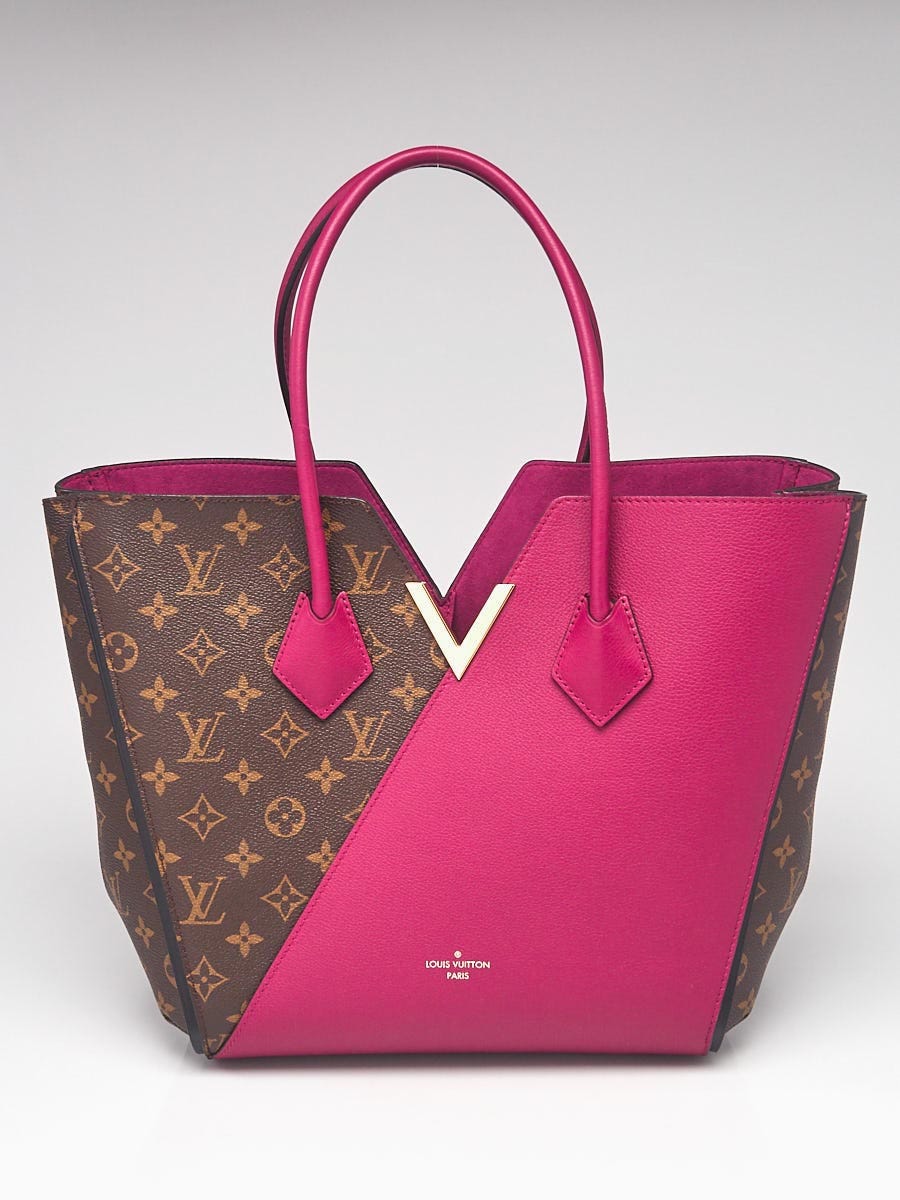 Louis Vuitton Monogram Canvas Grape Leather Kimono Tote Bag
