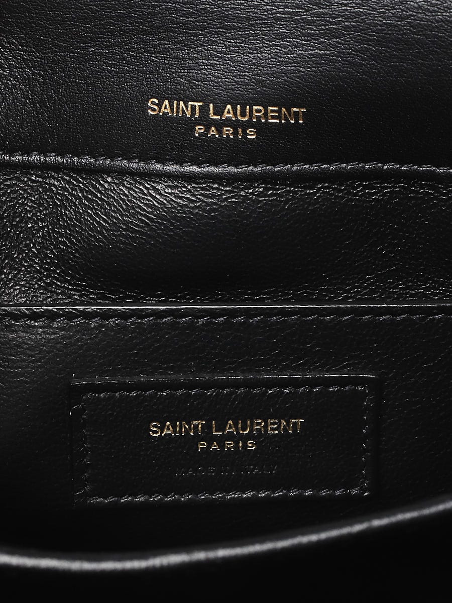 Yves Saint Laurent Black Leather/Suede Medium Solferino Satchel