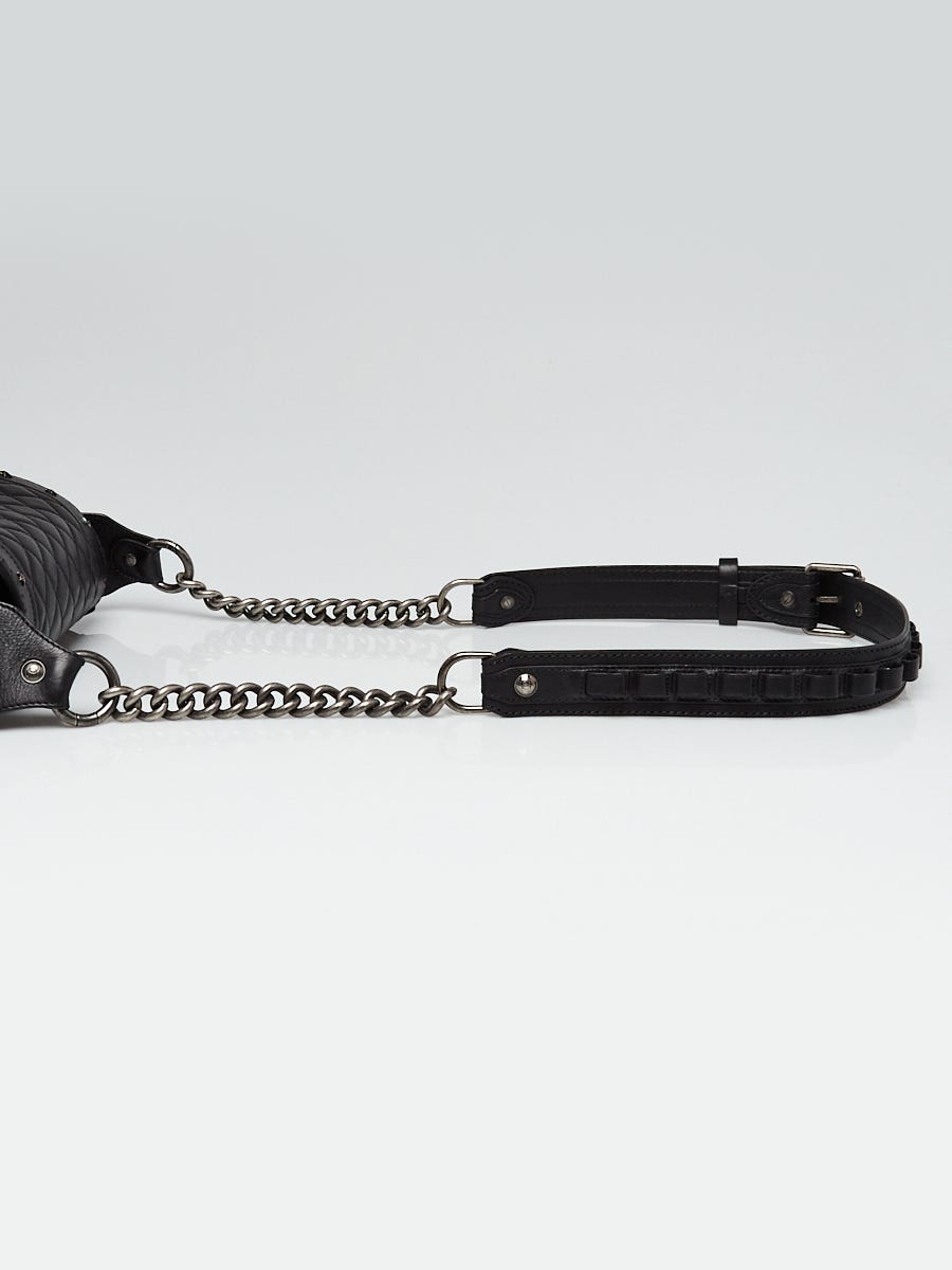 Chanel Black Pony Hair and Quilted Leather Dallas Studded Saddle