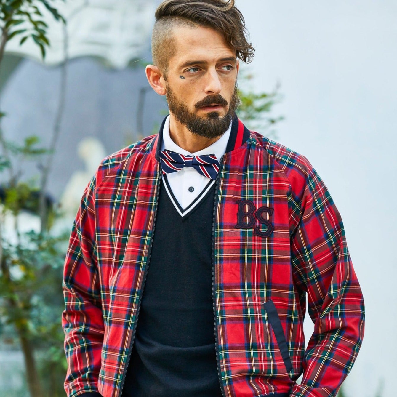 BACK SPIN! Plaid Reversible Blouson チェック柄リバーシブルブルゾン