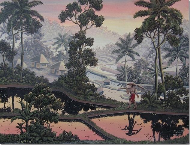 バリの風景画 Galuh作 バリの風景画 Galuh作