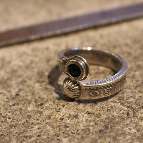 NORTH WORKS】 Morgan Coin Twisted Onyx Ring BR-8351 – BARNS