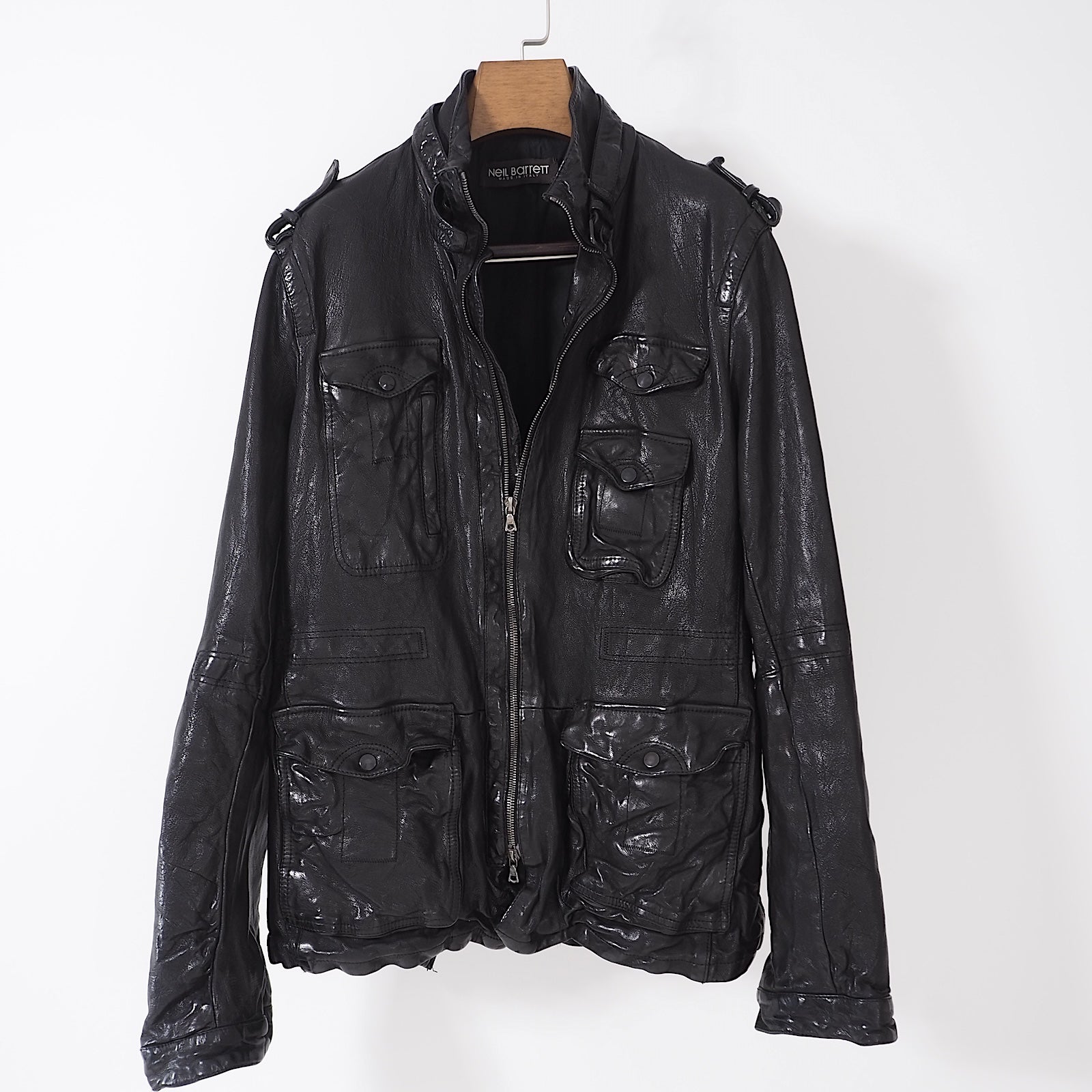 NEIL BARRETT / レザージャケット/バッファローレザー/マルチポケット