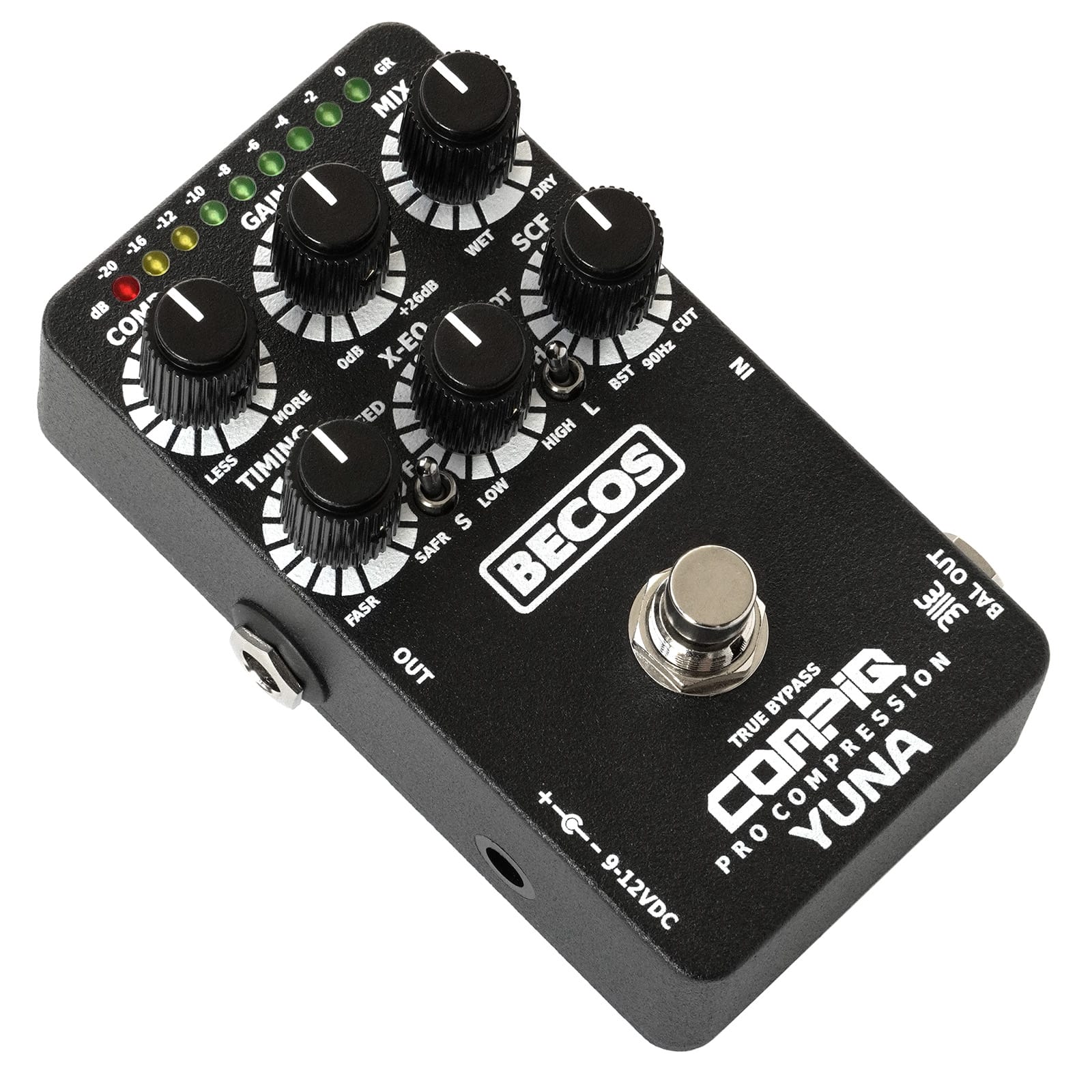 CompIQ YUNA Pro Compressor Pedal for Bass and Guitar – BECOS FX