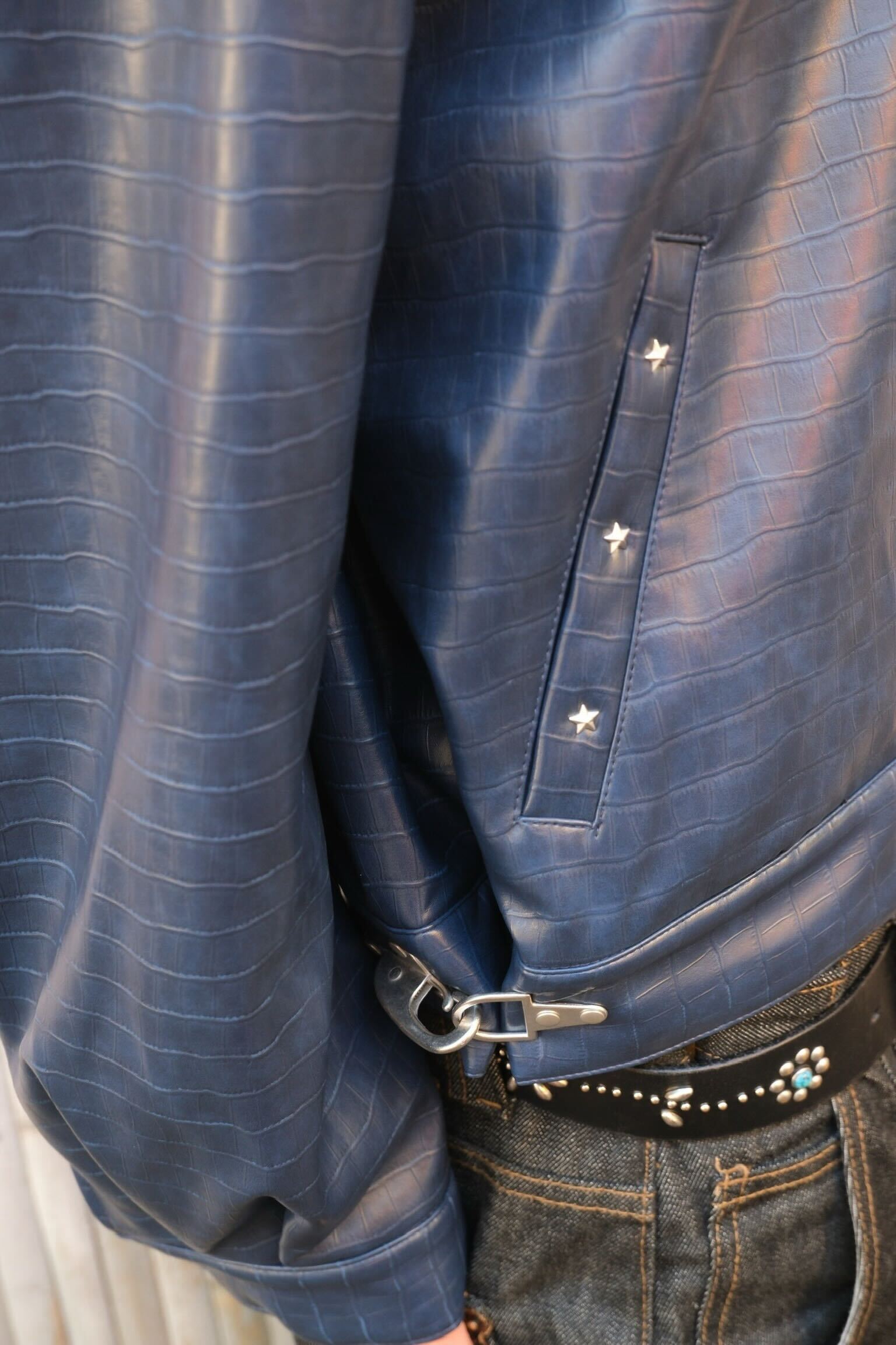 Croc-Embossed Jacket Jacket – BELVET