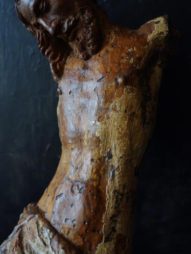 木彫 キリスト像 古道具 アンティーク オブジェ 聖人像 西洋