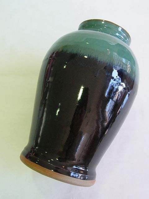 鳥取民藝 牛ノ戸焼 面取染め分け花瓶 93 牛ノ戸焼