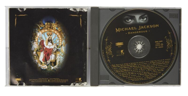 希少マイケルジャクソン デンジャラス サイン入りポスター 鑑定書付き