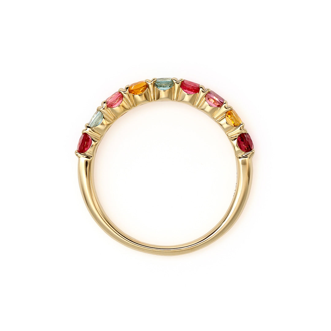 店舗限定】マルチカラートルマリン K18/PTリング・エマL