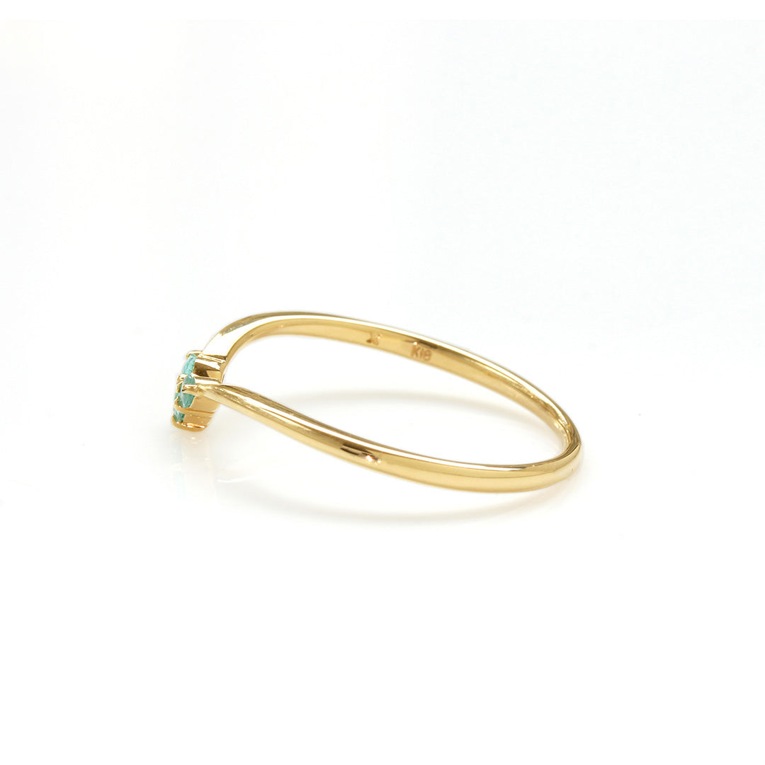 ビズー公式】パライバトルマリン ブラジル産 K18(18金) PTリング