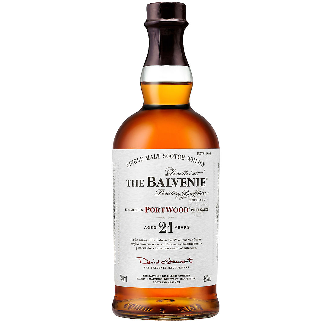 The Balvenie PortWood 21 Year Old Single Malt Scotch Whisky, 750ml