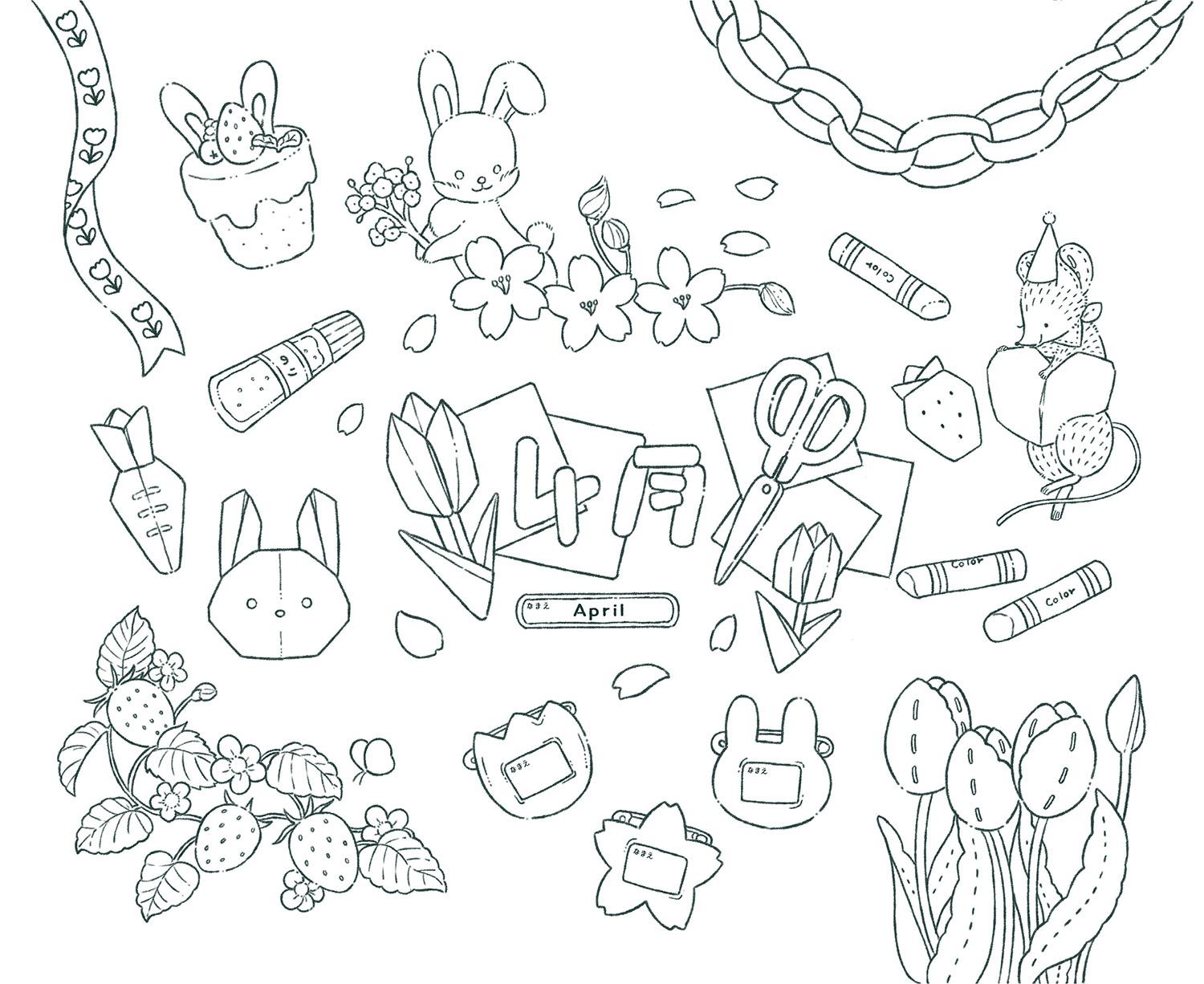 塗り絵・カリカチュア my personal coloring book 塗り絵