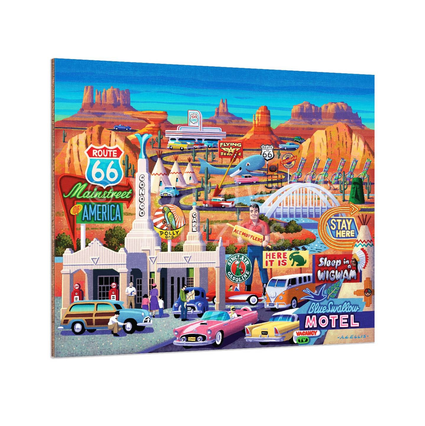 KUSH FINE ART ルート66 絵画¥550000 ROUTE 66 - 20 x 14 x 8 INCHES