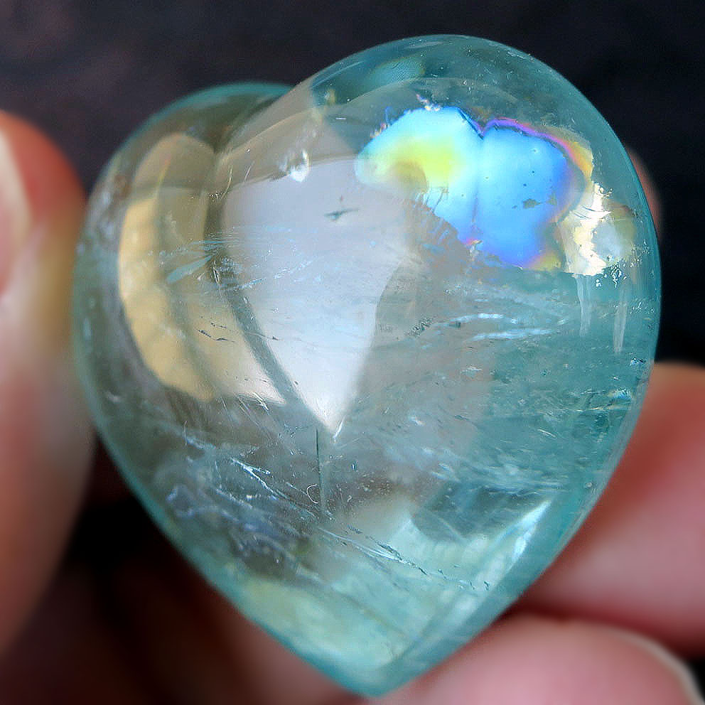 T991-2 アクアマリン水晶結晶 原石ジオードクラスター 天然石