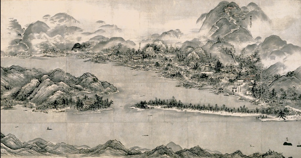 丹青社 雪舟 山水画 松の木 丹青社 雪舟 山水画 松の木