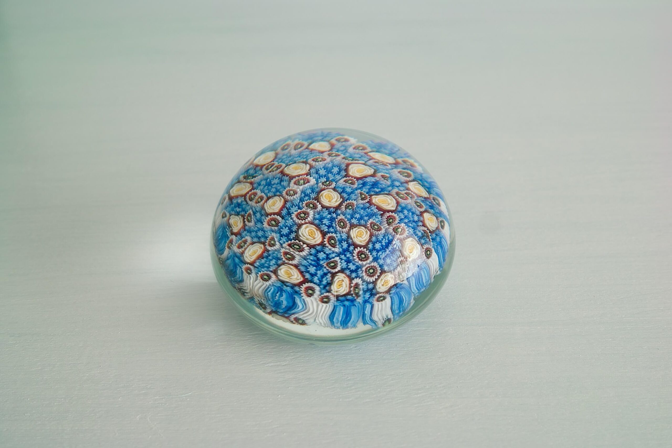 MURANO GLASS ムラノ ミルフィオリ 水色 ブラック グラス ベネチア