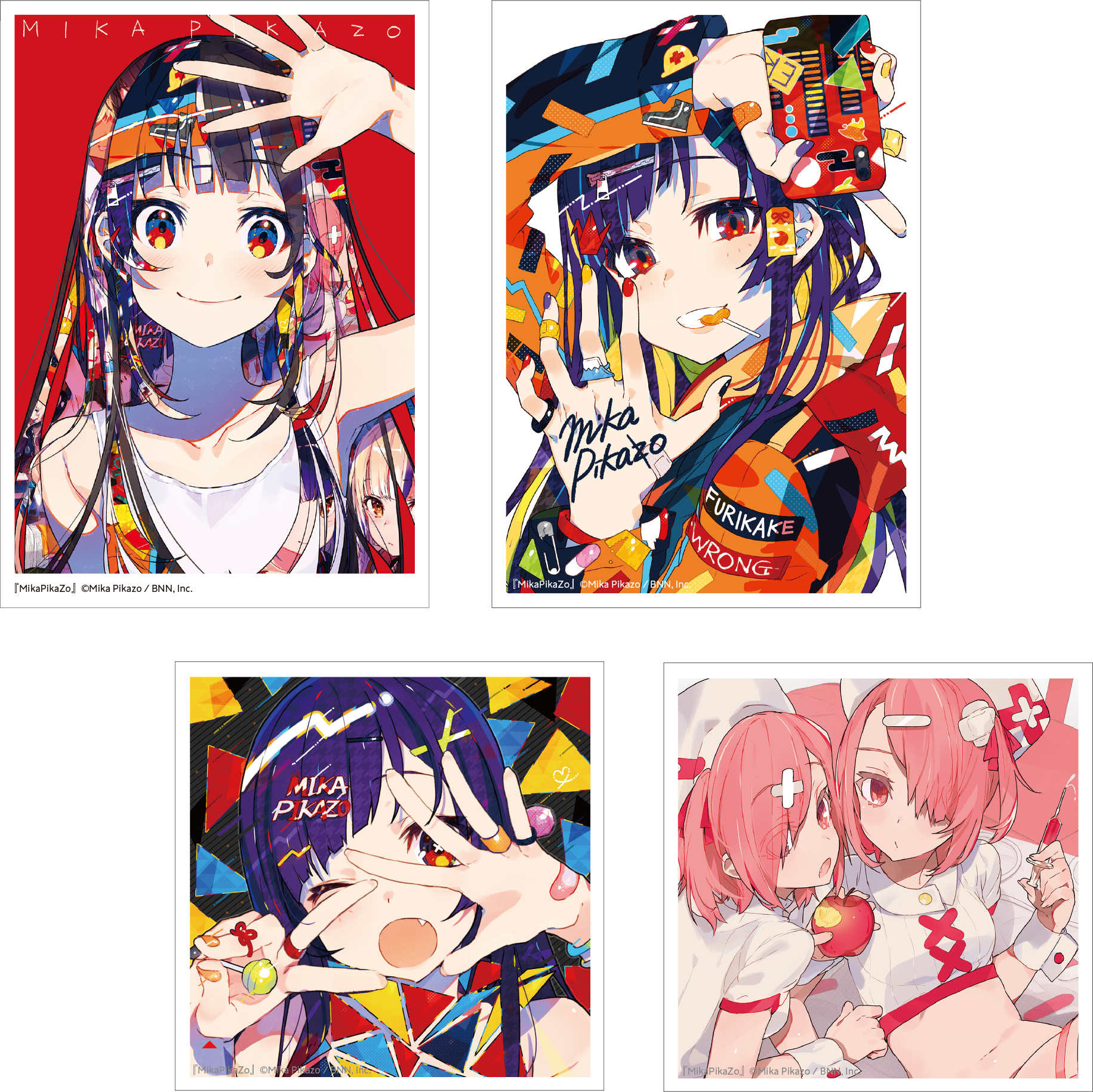 mika pikazo ミカピカゾ クリアファイル2種 ポストカード10点セット