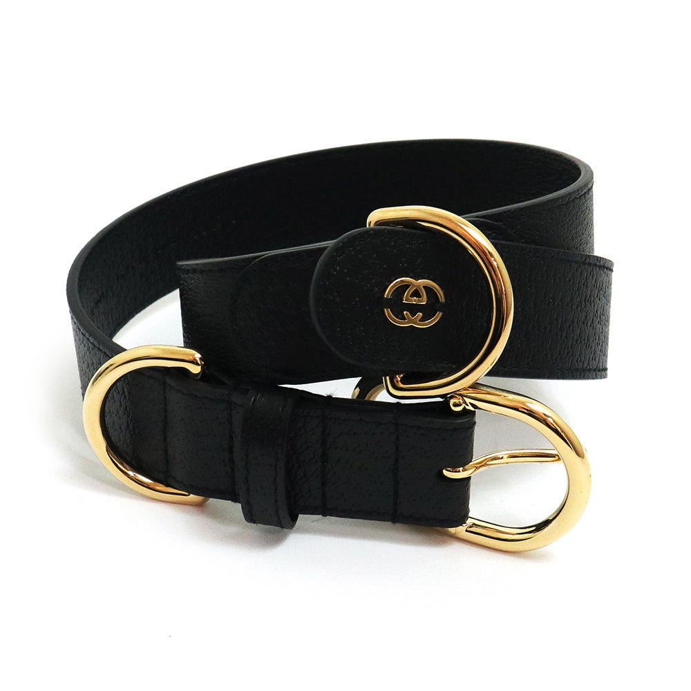 新品 GUCCI インターロッキングG ラージ ペット 愛犬 首輪 レザー L