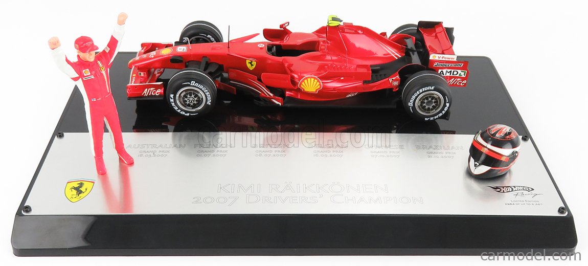 ミニカー Hot Wheels F2007 Kimi Raikkonen 1/18 ミニカー Hot Wheels