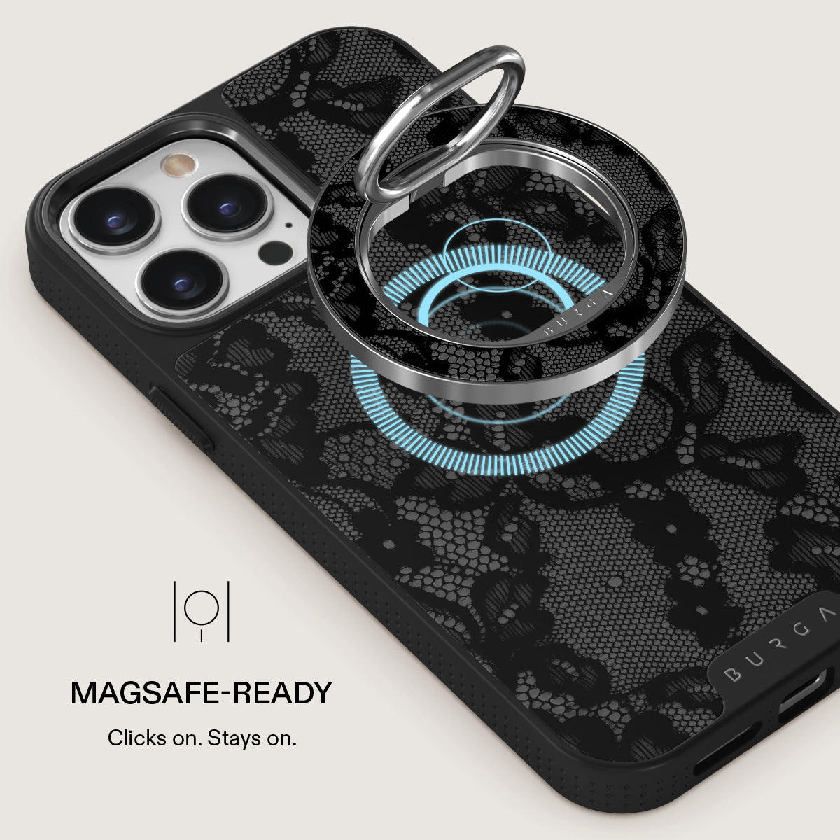 BURGA iPhone SE (2022)ケース マグネティックリングホルダー Magnetic