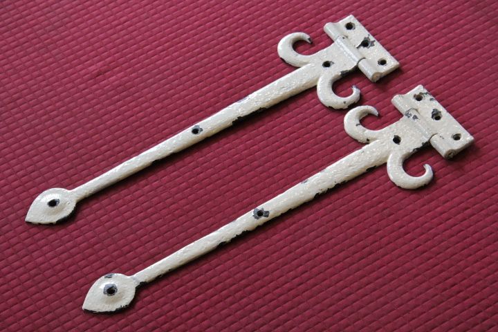 イギリスアンティーク アイアンのヒンジ ペア ドアの蝶番 カーク