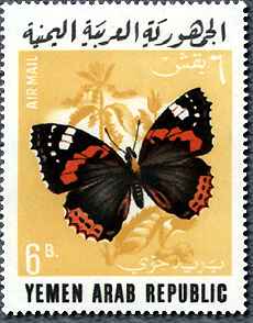 3412 外国切手 YEMEN イエメン 1990年 蝶々 シリーズ 3412 外国切手