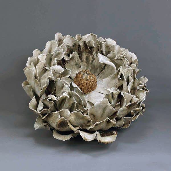 葉化石皿 (杉浦康益 作) 葉化石皿 (杉浦康益 作) 杉浦康益 陶の博物誌 展 |