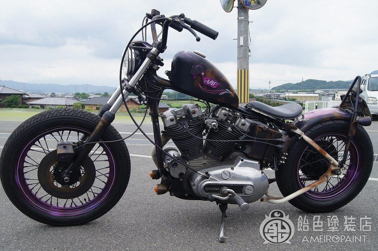 ショベルスポーツをエージングペイント｜飴色塗装店