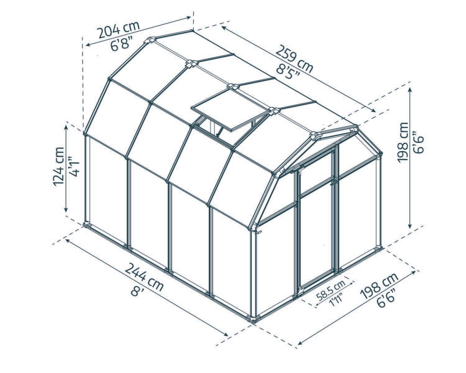 Eco Grow 6 ft. x 8 ft. Greenhouse Kit | Canopia by Palram