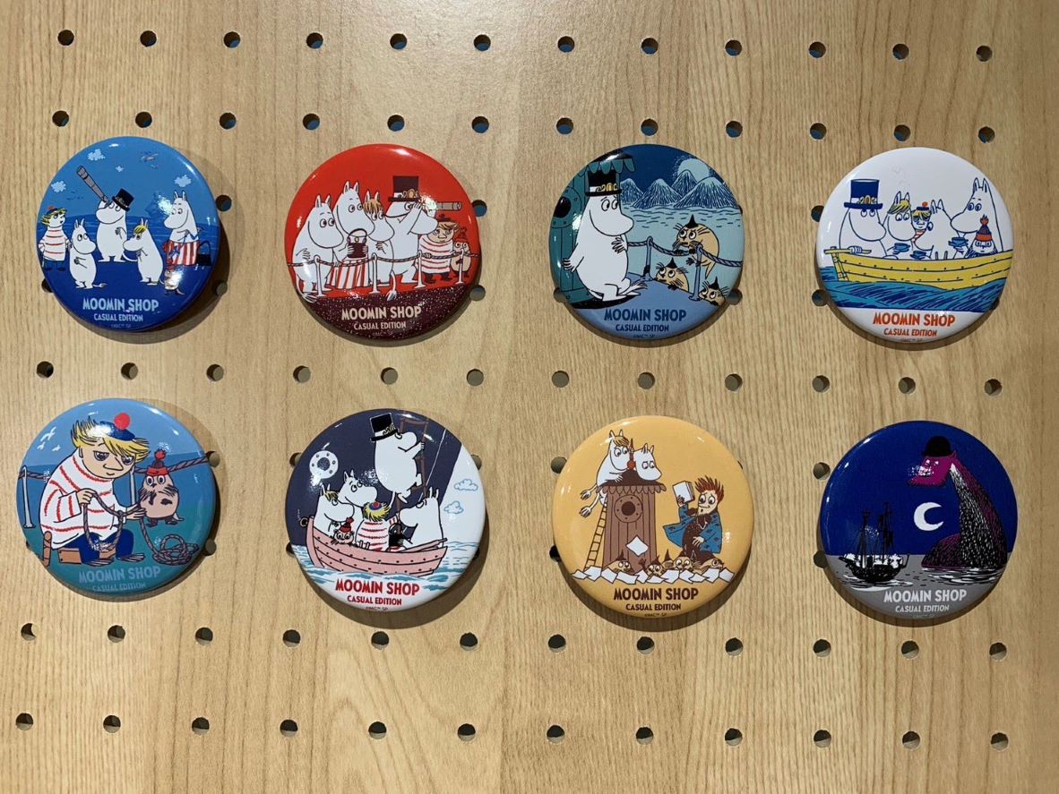 MOOMINページ 缶バッジ 53個 MOOMIN SHOP CASUAL EDITION」最新情報
