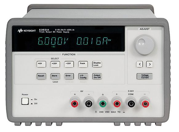 Agilent/ HP E3631A 80W Triple Output Power Supply, 6V, 5A & ±25V