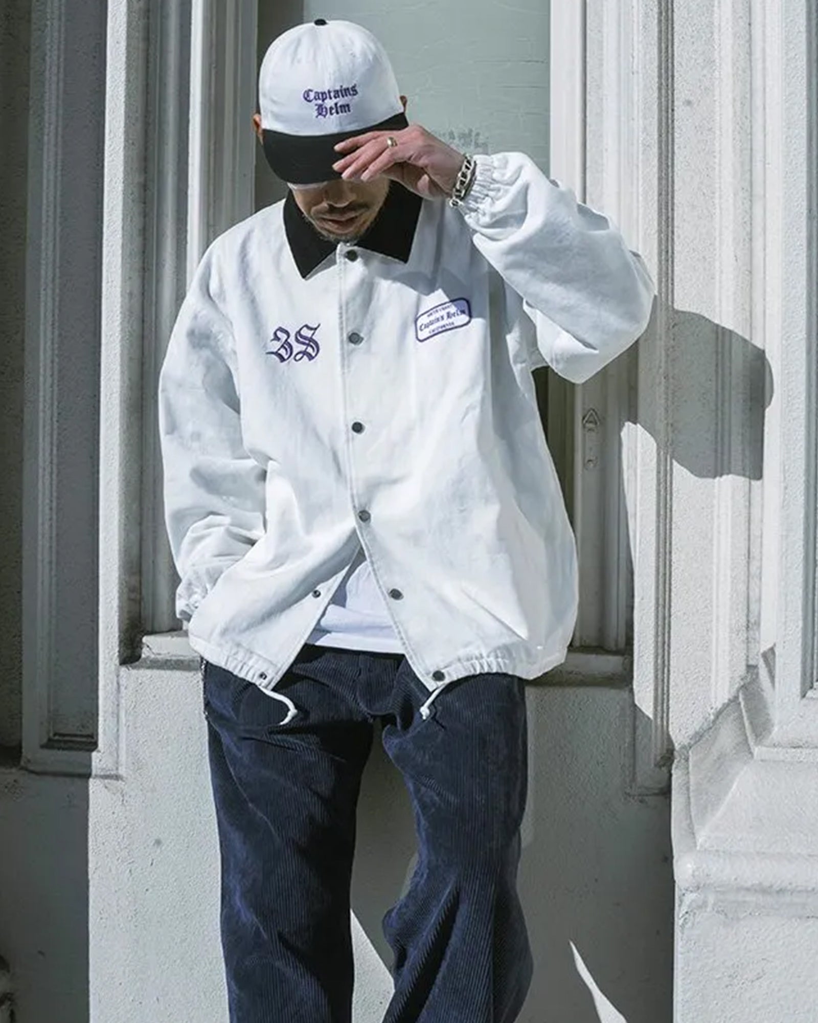 38 LOGO DENIM COACH JKT – CAPTAINS HELM