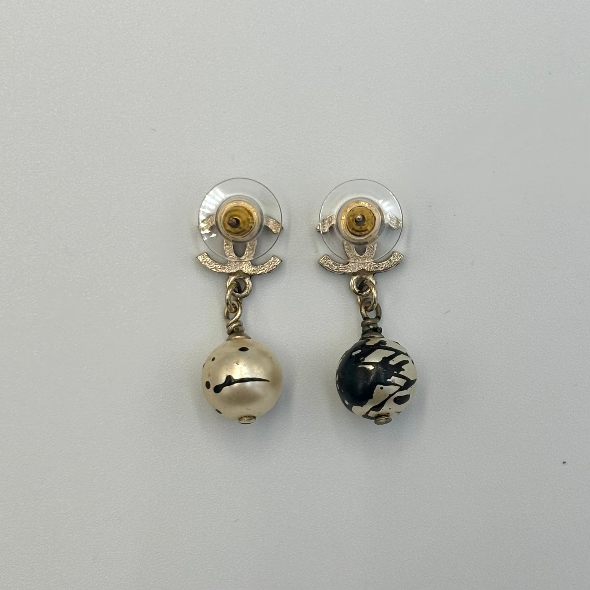 CHANEL ココマーク フェイクパール ピアス GP