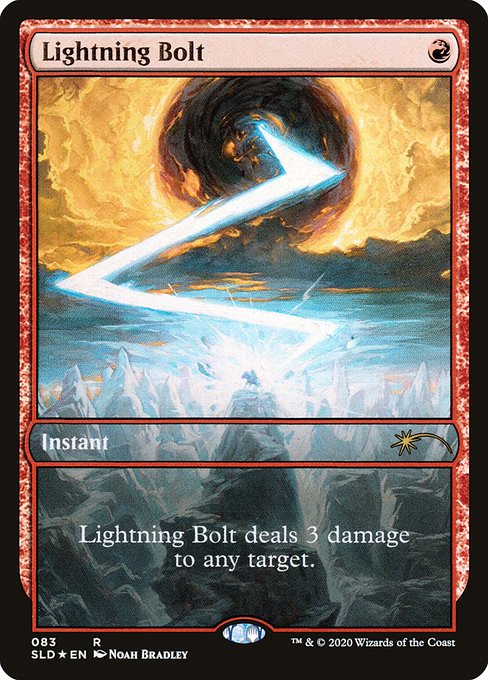 MTG 稲妻/Lightning Bolt Foil Secret Lair ⑤ MTG 稲妻/Lightning