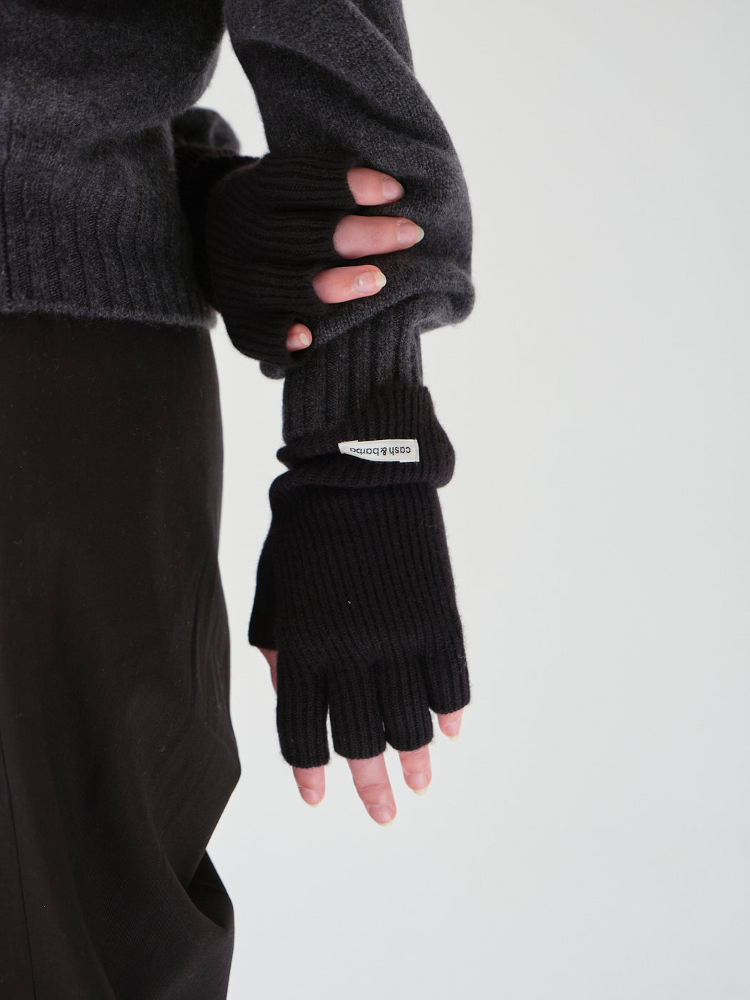 キャッシュベイビー オープンフィンガーグローブ, Black – cash & barba