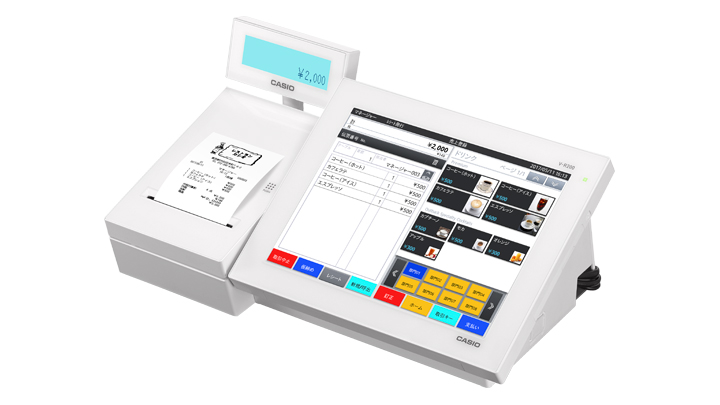 白1117店名設定無料カシオAndroidV-R200インボイスPOSレジスター 白