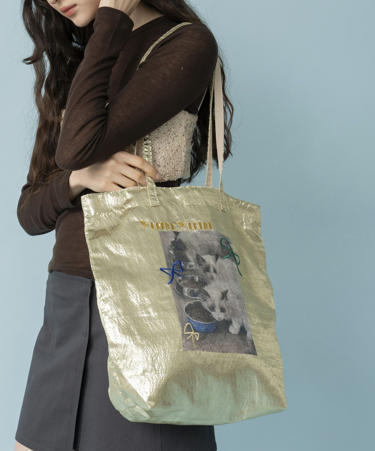 Casselini(キャセリーニ)キャットプリント刺繍トート | CASSELINI