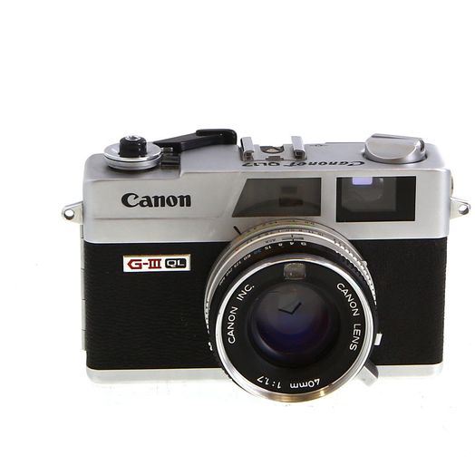 Canon Canonet QL17 GIII 35mm Rangefinder Camera, Chrome with 40 f