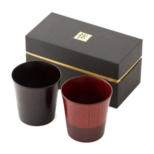 山中漆器 山中塗 ロックカップ ペア 2個セット 伝統の技術と伝承の