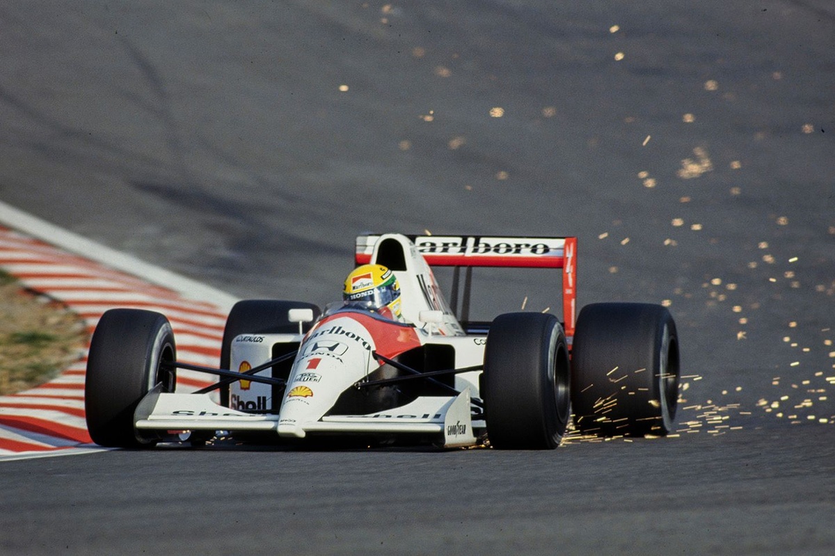 額入りフォト アイルトン・セナ Marlboro F1 ジョーホンダ 額入り