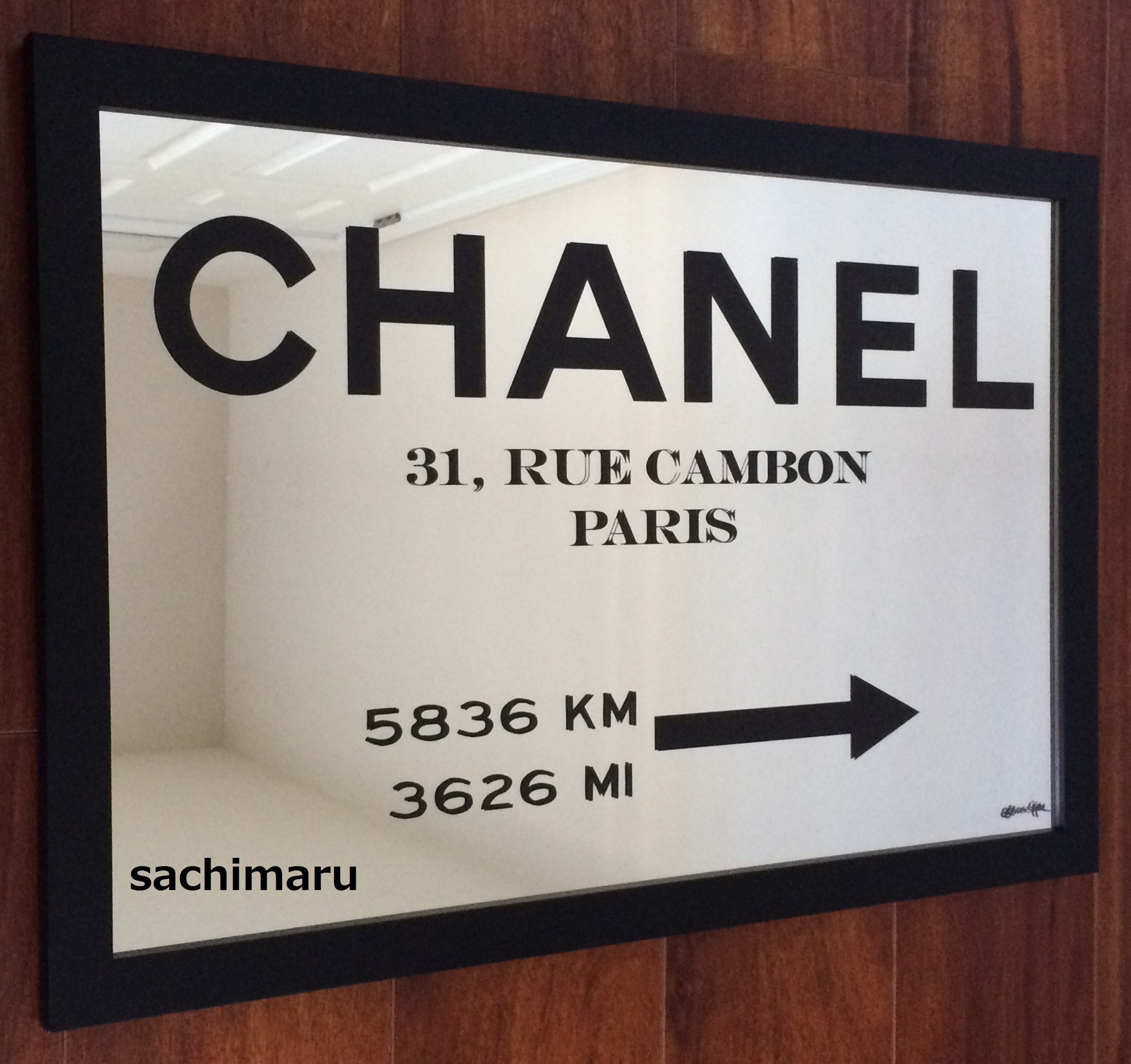 Oliver Gal☆Couture Road Sign Minimalist☆ミラー 76cm x 51cm