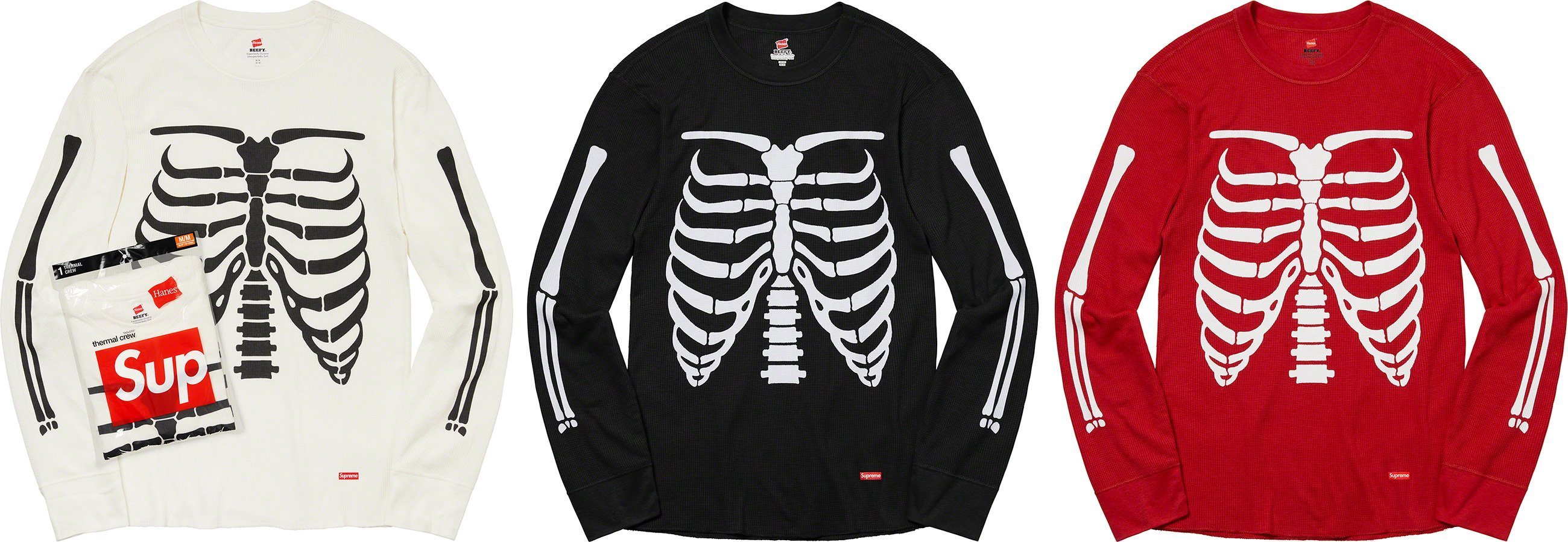 Supreme Hanes Bones Thermal Crew (1 Pack) - サーマル クルー