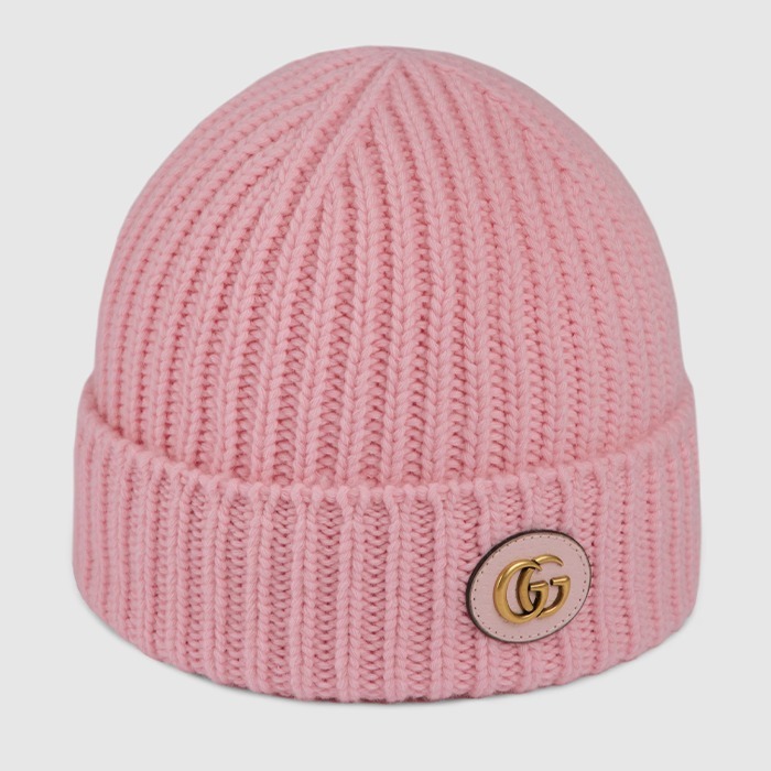 国内直営**GUCCI** ダブルG付き ウールカシミア キャップ (GUCCI