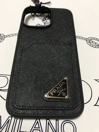 PRADA プラダ iPhone14promax ケース 三角ロゴ サフィアーノ 【公式通販】