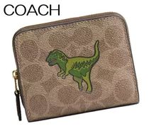 安心国内発送 COACH SIGNATURE レキシー プリント 二つ折り財布 (Coach