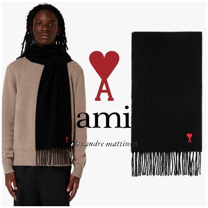 アミマフラー ami保存袋付き 楽天市場】ami paris アミパリス マフラー