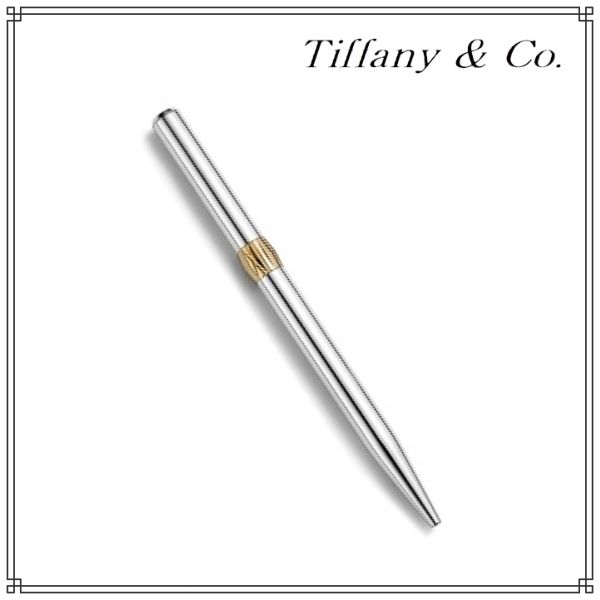 TIFFANY ボールペン シルバー 2点 箱付 良品 ティファニー ボールペン