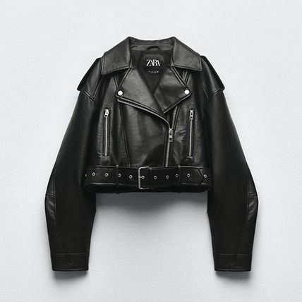 フェイクレザージャケットZARA