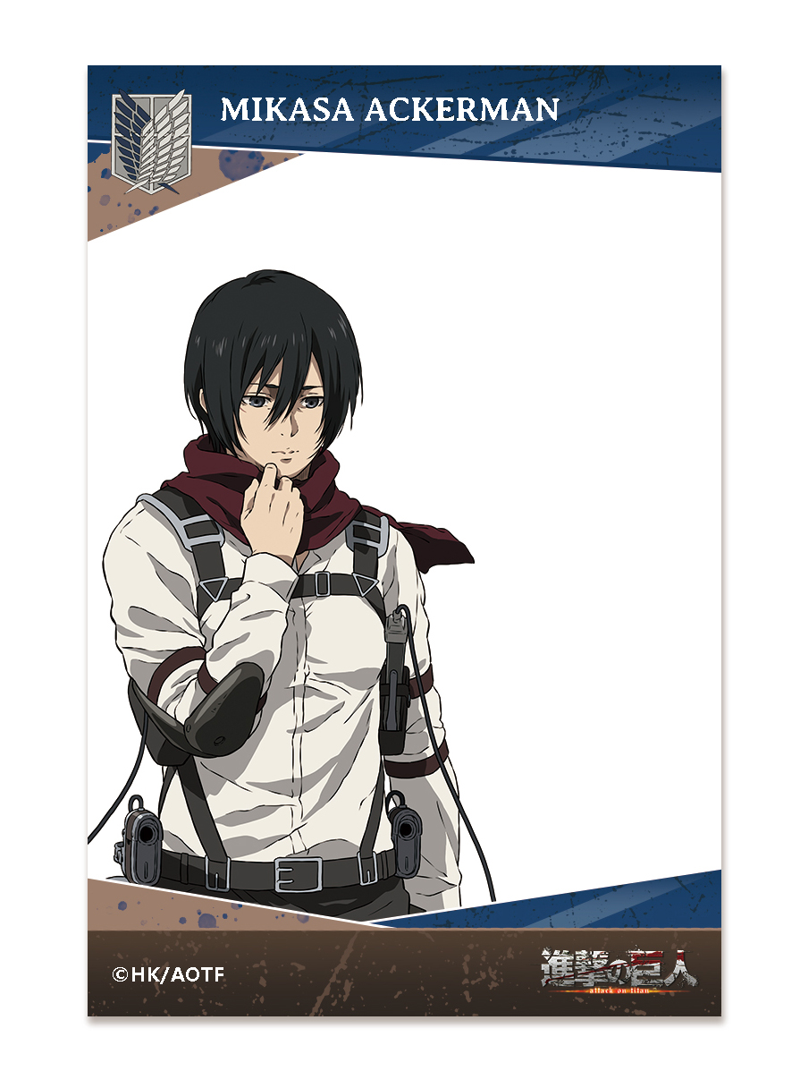 進撃の巨人 ポストカード ミカサ マフラー WIT STUDIO 進撃の巨人